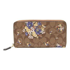 Coach Khaki Floral Signature Wallet
